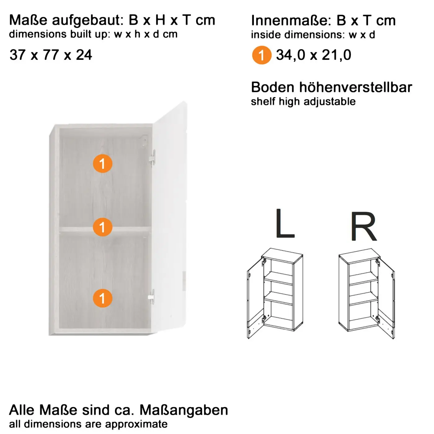 Hängeschrank Set One