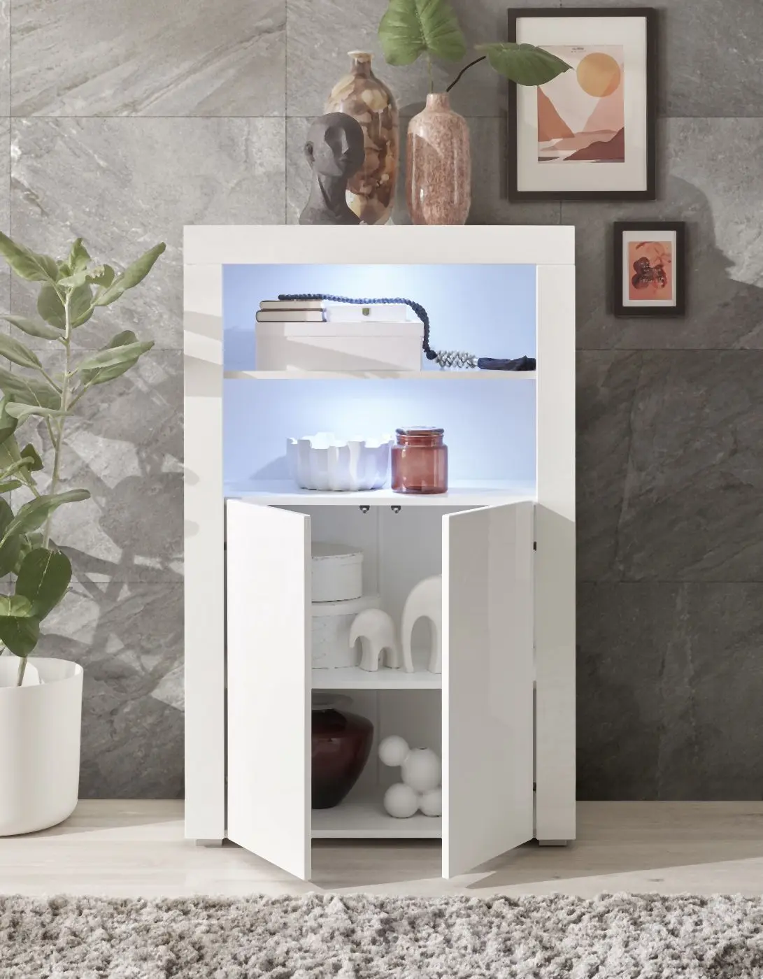 Highboard Leeds inkl. Beleuchtung