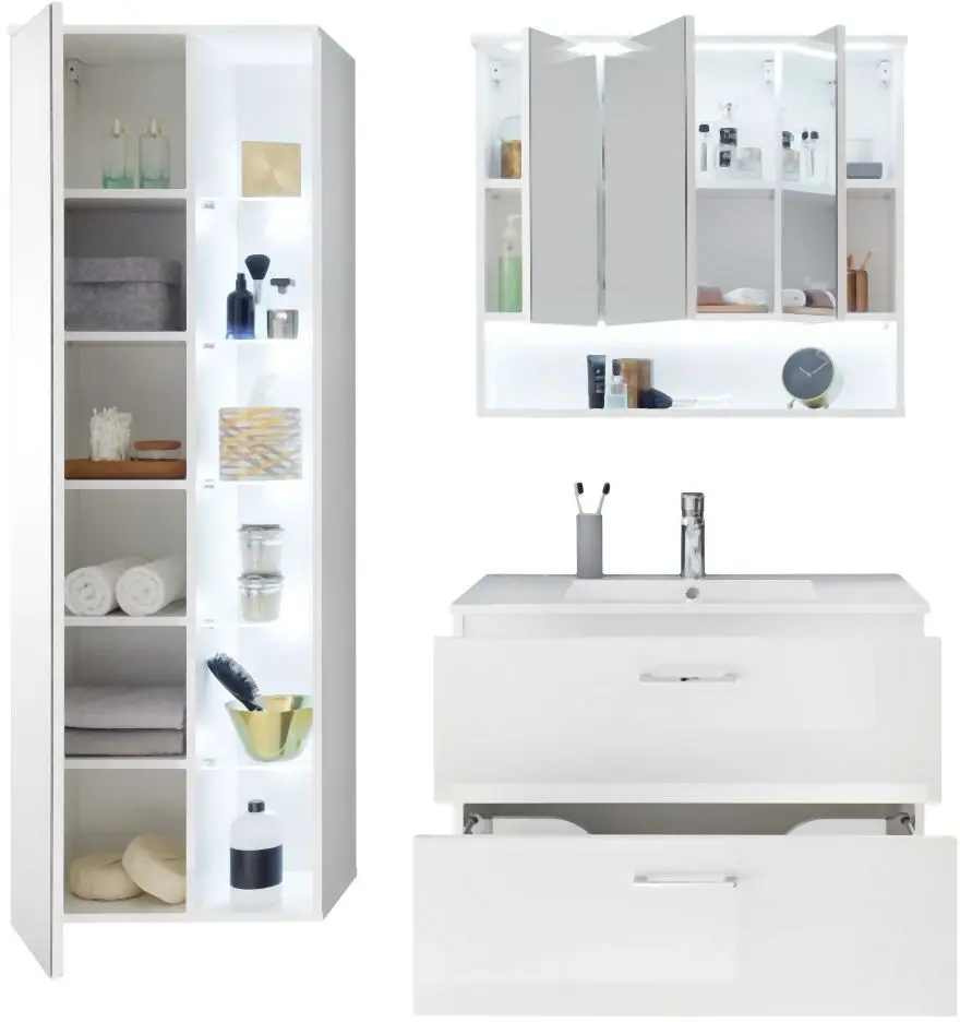 Spiegelschrank Best 80 weiß