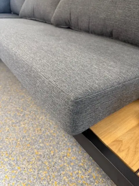 Outdoor-Lounge-Gruppe Teakholz / schwarz