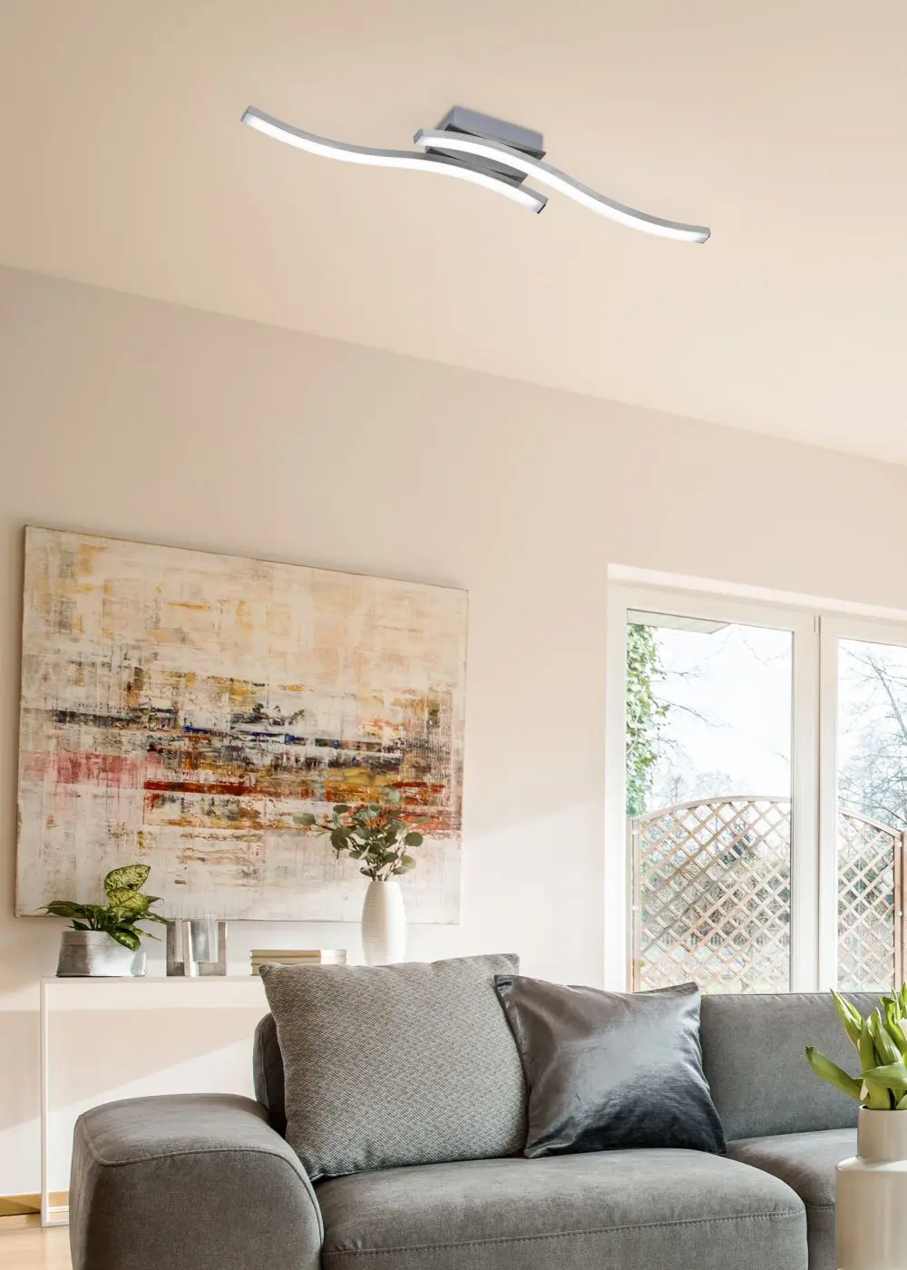 2-flg. LED-Deckenleuchte Route 