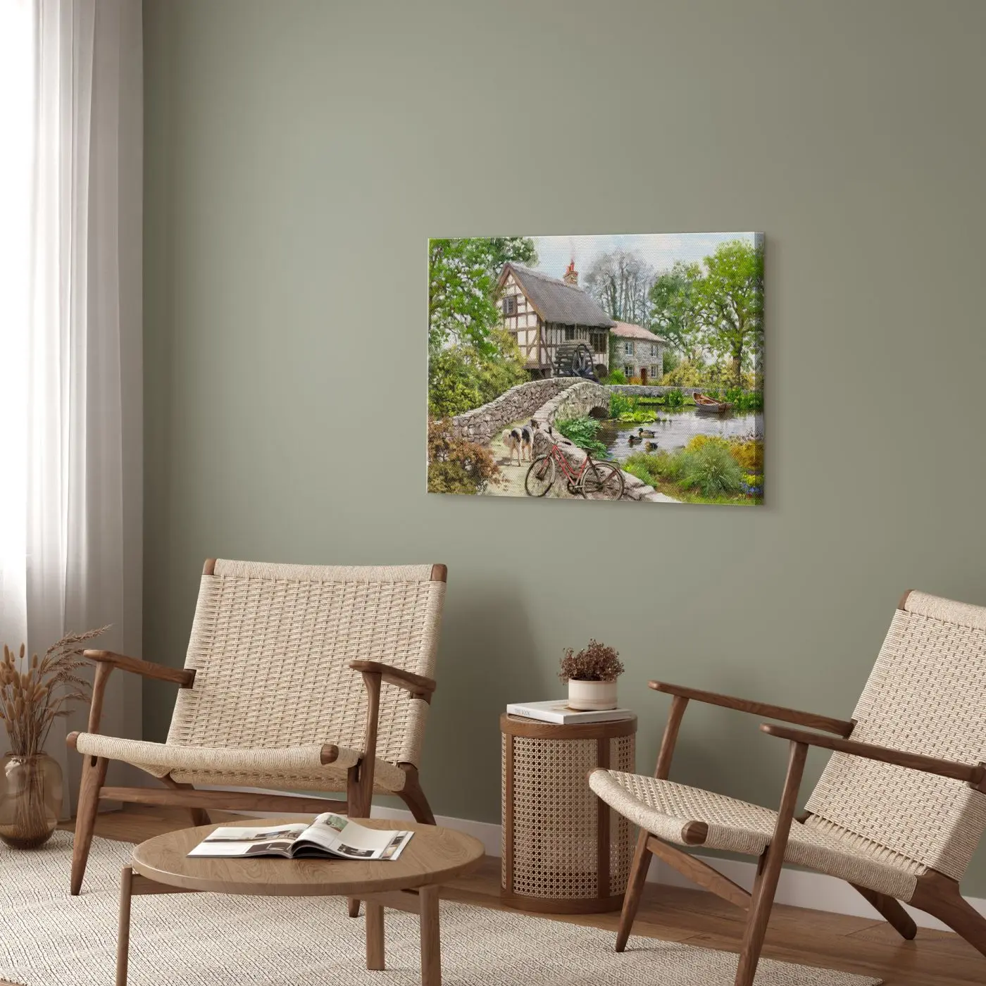 Leinwandbild Watermill 60 x 80 cm
