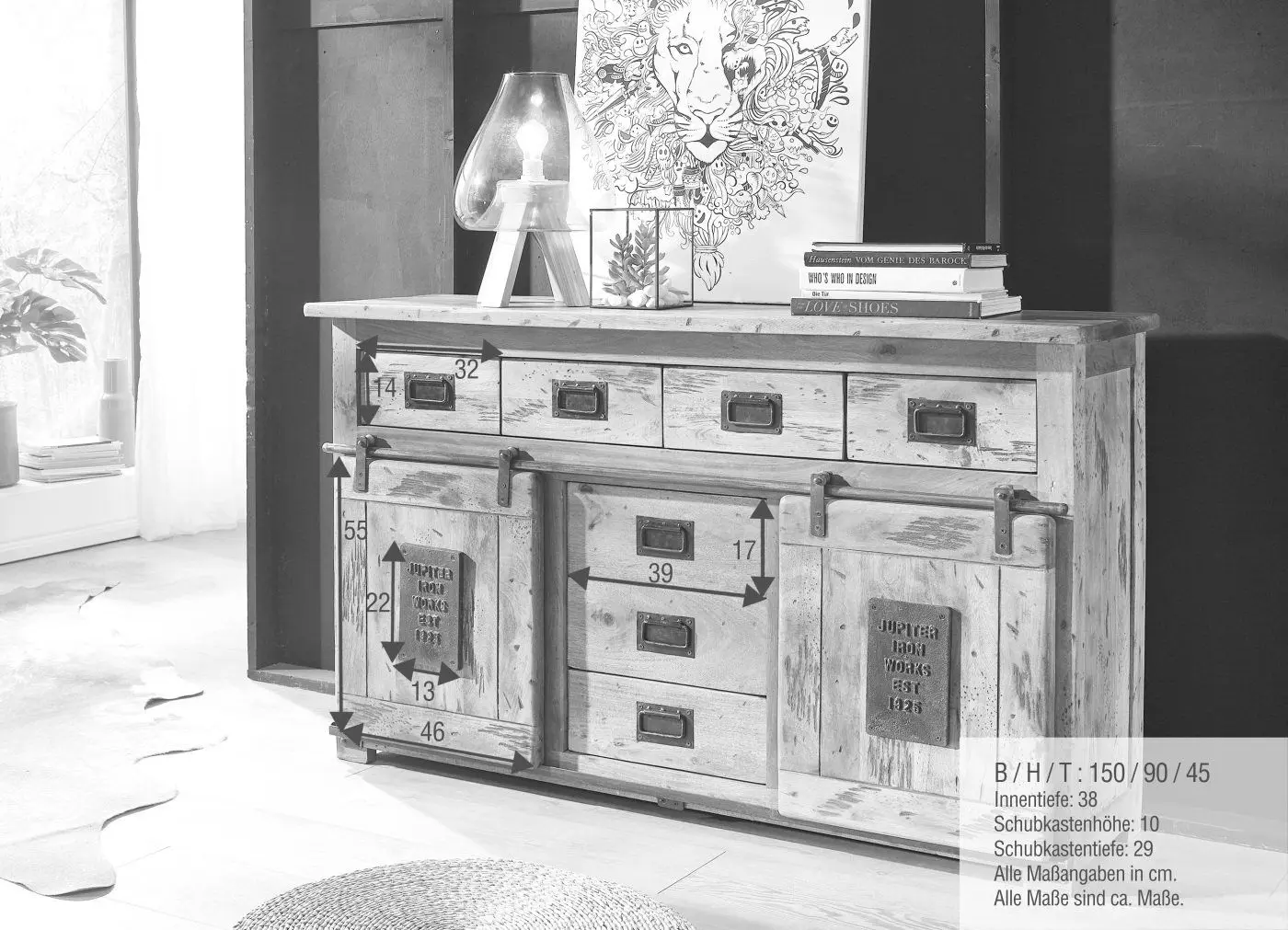 Sideboard WZ-0480 Mango Massivholz Sideboard WZ-0480 Mango Massivholz