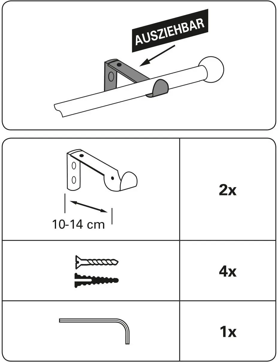 Träger ausziehbar