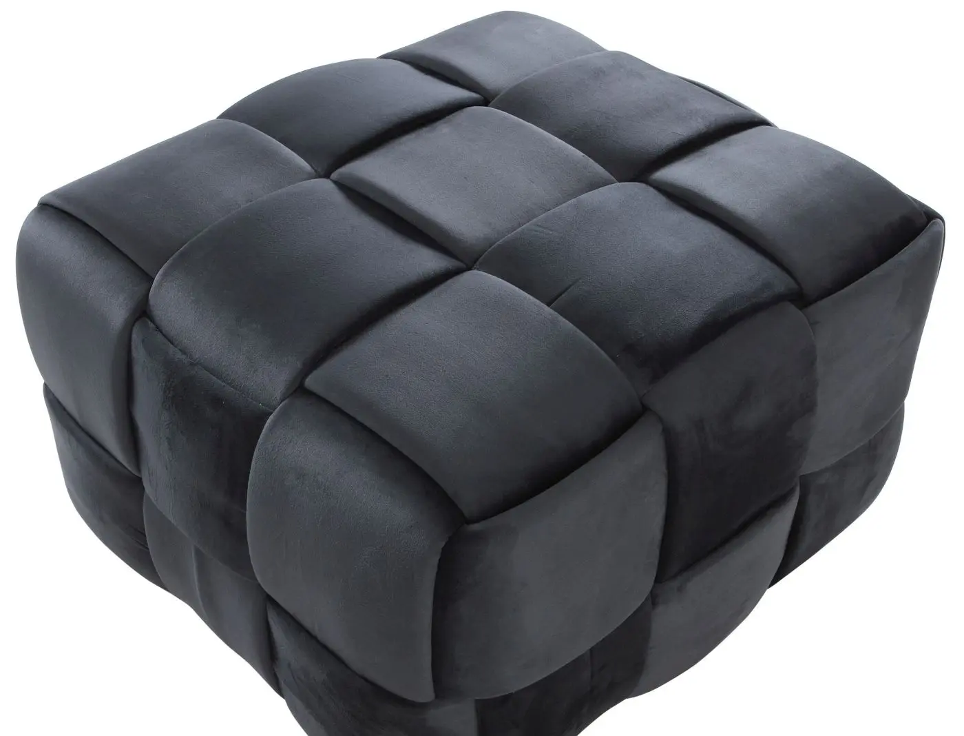 Hocker Weavy dunkelgrau