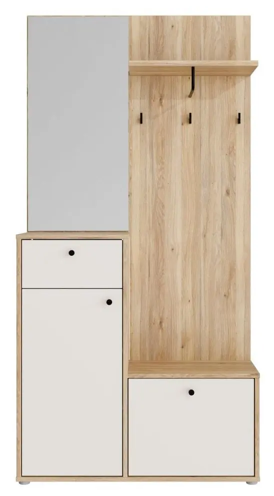 Kompaktgarderobe Kendray Mauvella Eiche/sand