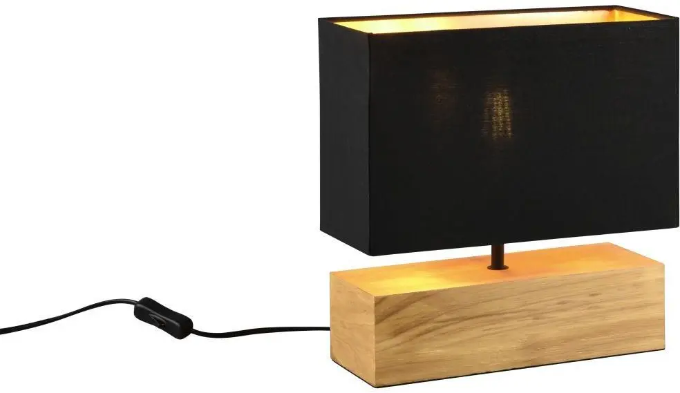 Tischleuchte Woody schwarz
