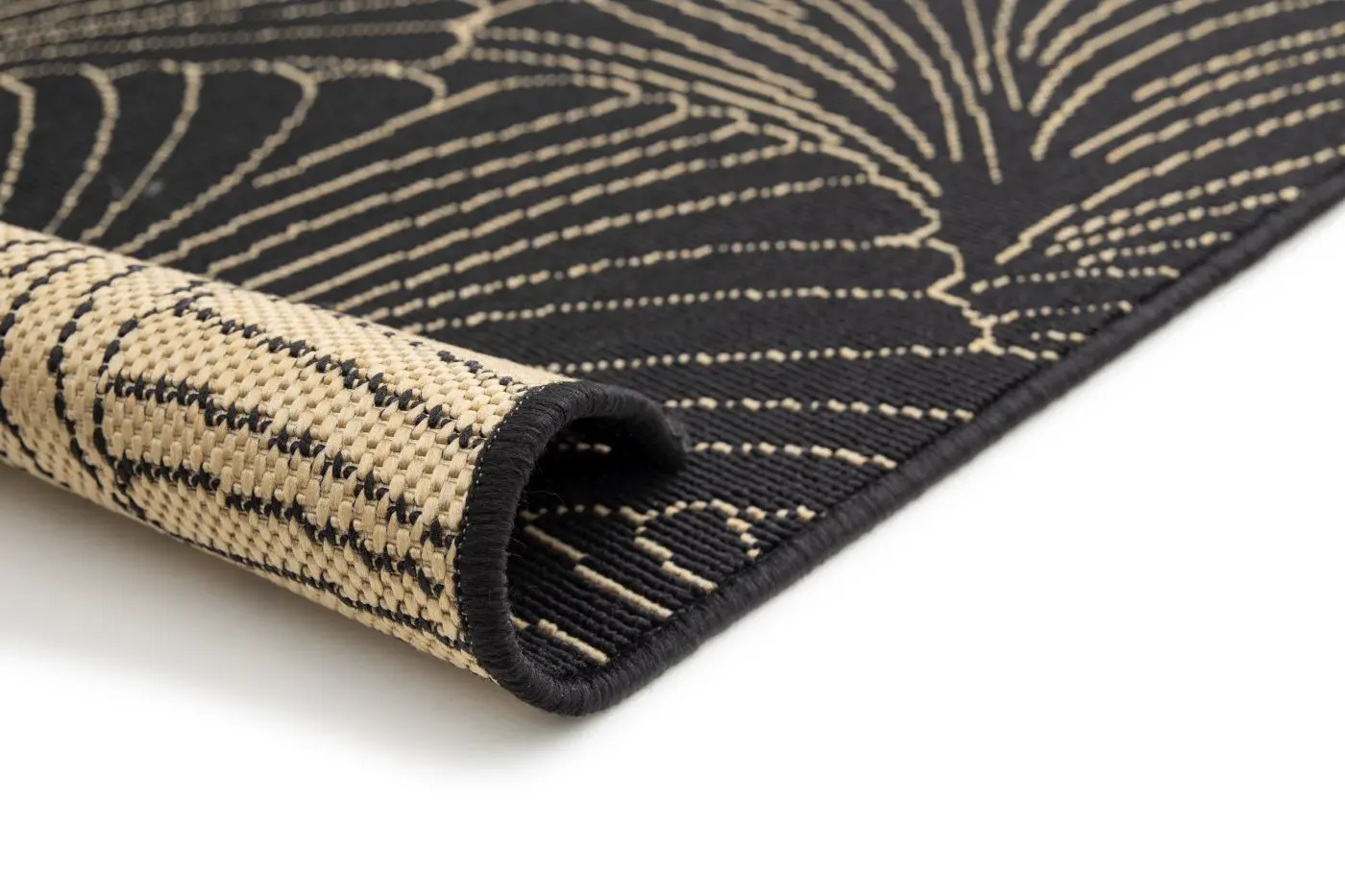 Teppich Lalix 120 x 170 cm schwarz mit Muster