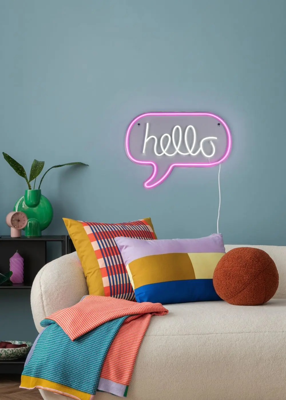 Wandleuchte Hello mit USB-Anschluss