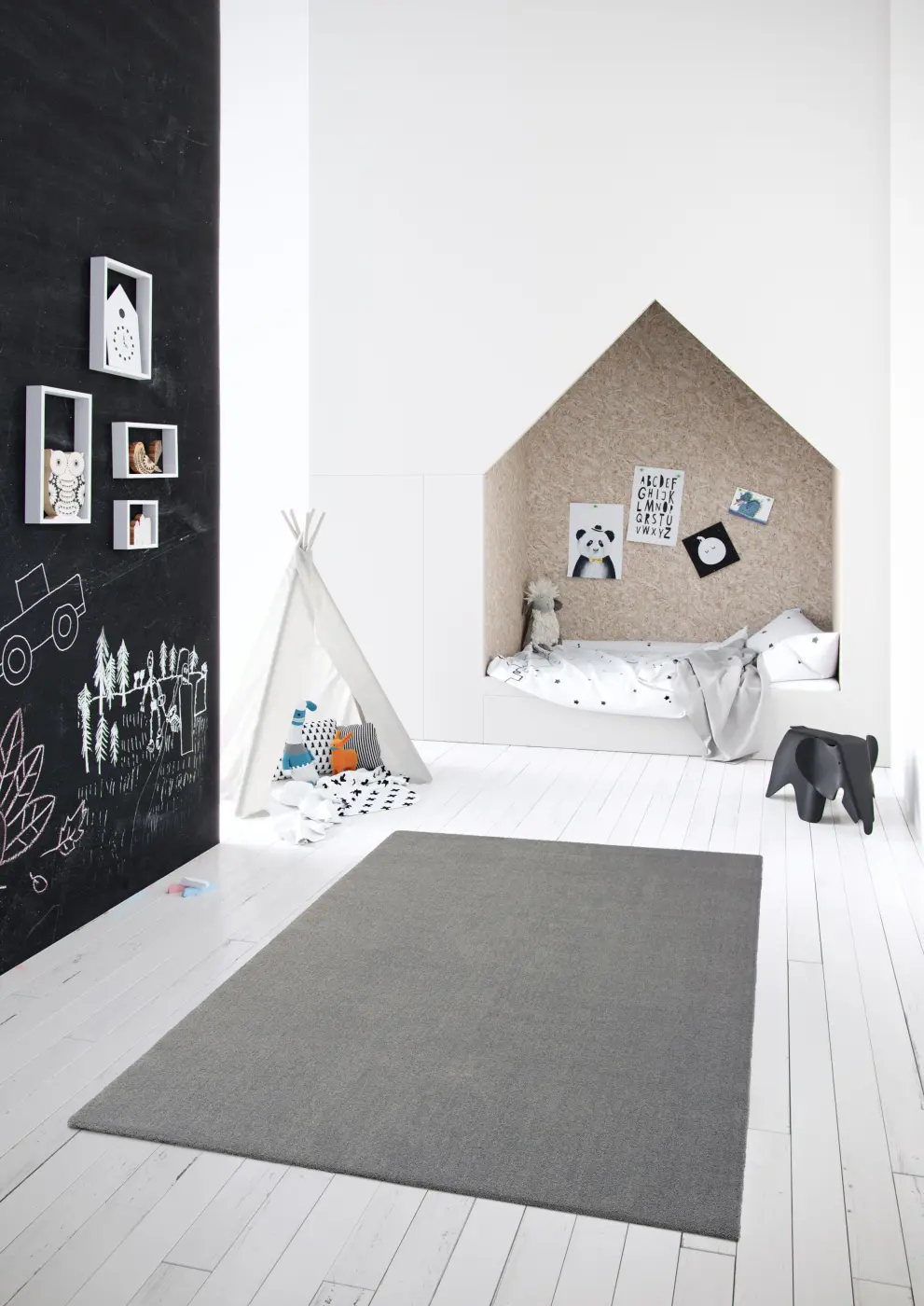 Teppich Feel 200 x 290 cm grau