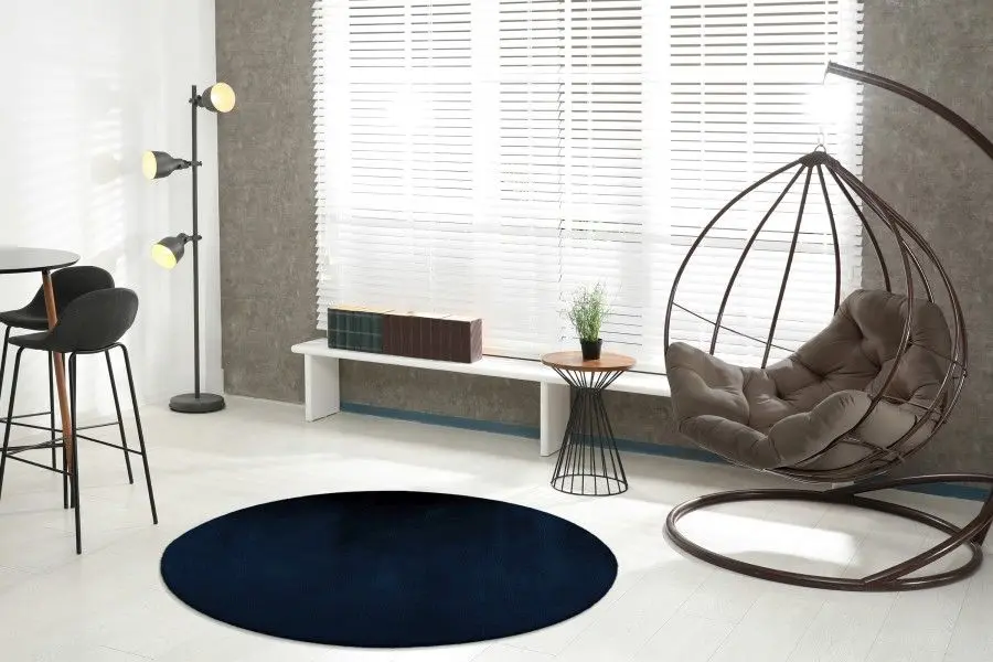 Teppich Heaven rund 120 cm navy
