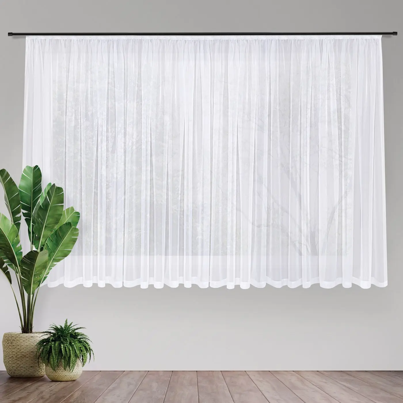 Gardine Unistore Voile weiß