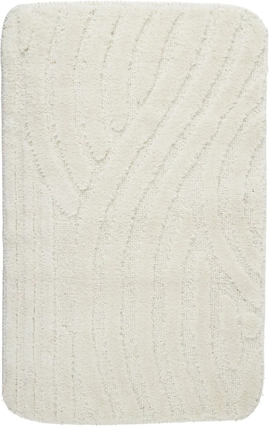 Badematte 45 x 70 cm weiß mit Struktur
