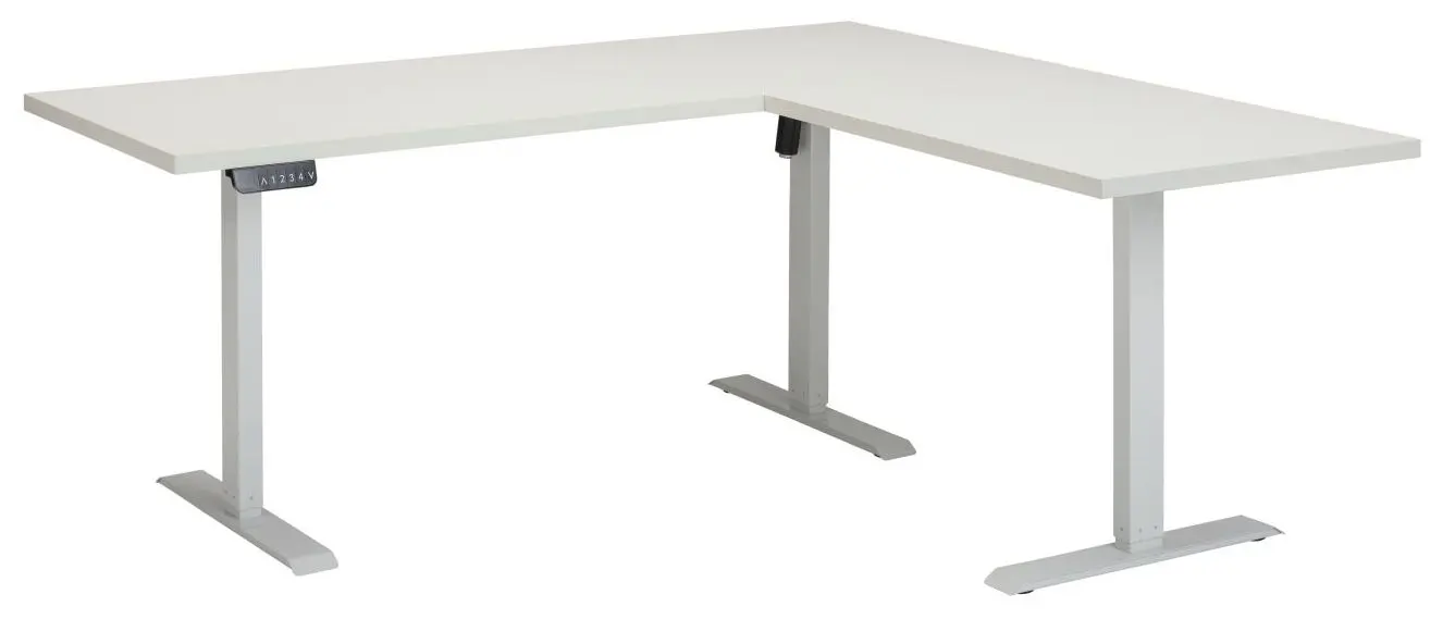 Dila GmbH Schreibtisch Winkelschreibtisch Lange Seite Links Eckschreibtisch elektrisch höhenverstellbar Bürotisch Büromöbel Arbeitstisch Workstation (Lichtgrau Dila GmbH Schreibtisch Winkelschreibtisch Lange Seite Links Eckschreibtisch elektrisch höhenverstellbar Bürotisch Büromöbel Arbeitstisch Workstation (Lichtgrau