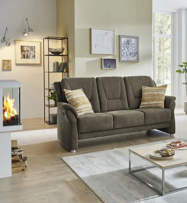 3-Sitzer couchliebe. LS404620 braun mit Zusatzfunktionen