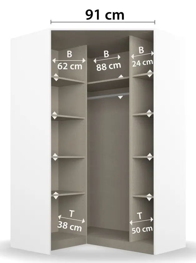 Eckschrank Celle 2-türig weiß