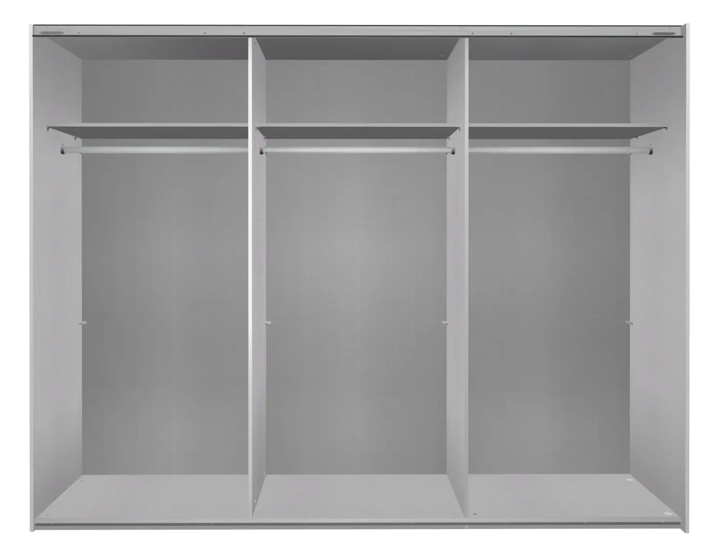 Schwebetürenschrank Minden 3-türig weiß/Raw Steel