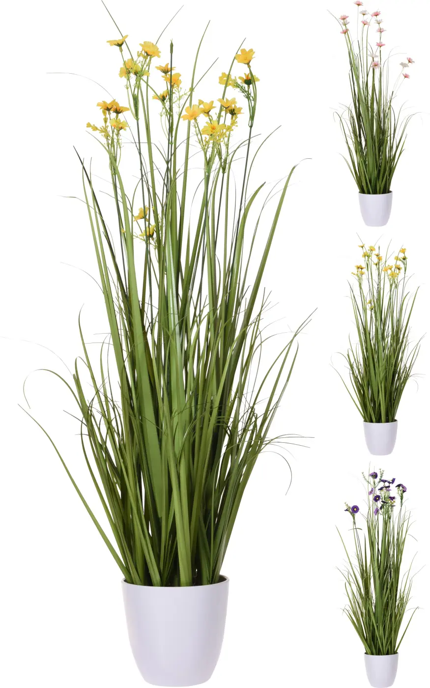 Dekopflanze mit Topf mit Blüten Dekopflanze mit Topf mit Blüten