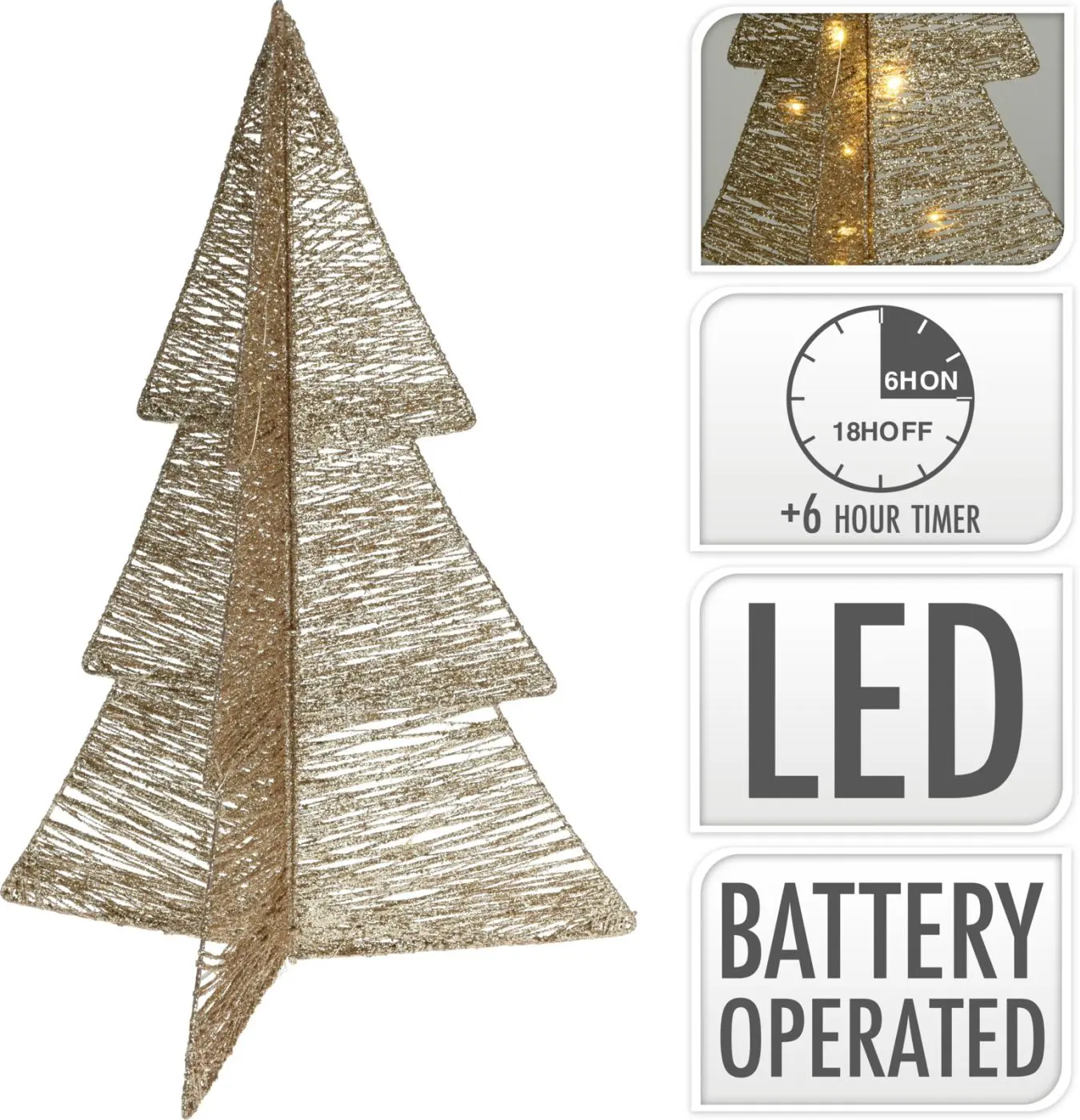 LED-Baum gold 50 cm LED-Baum gold 50 cm