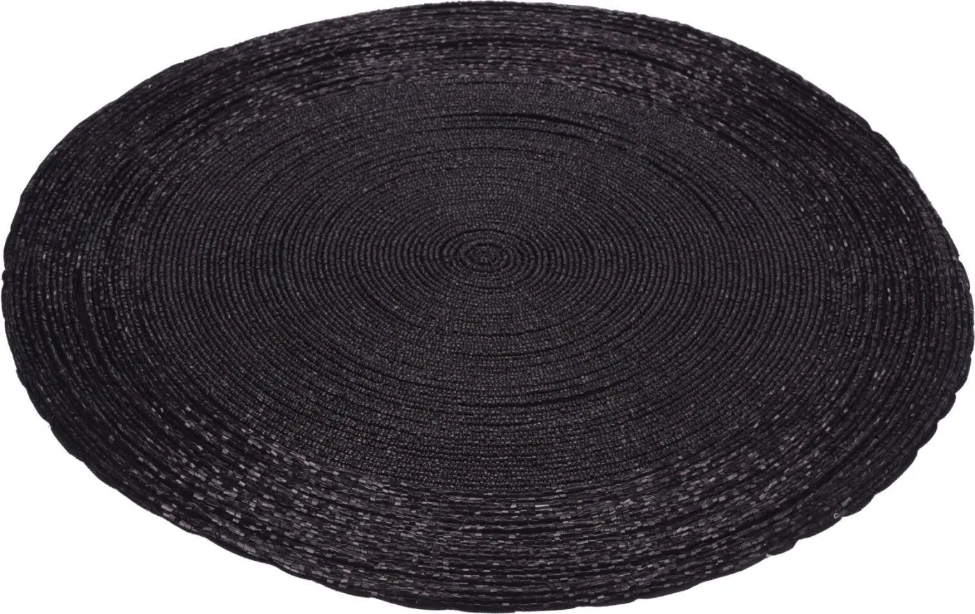 Platzdecke rund in schwarz