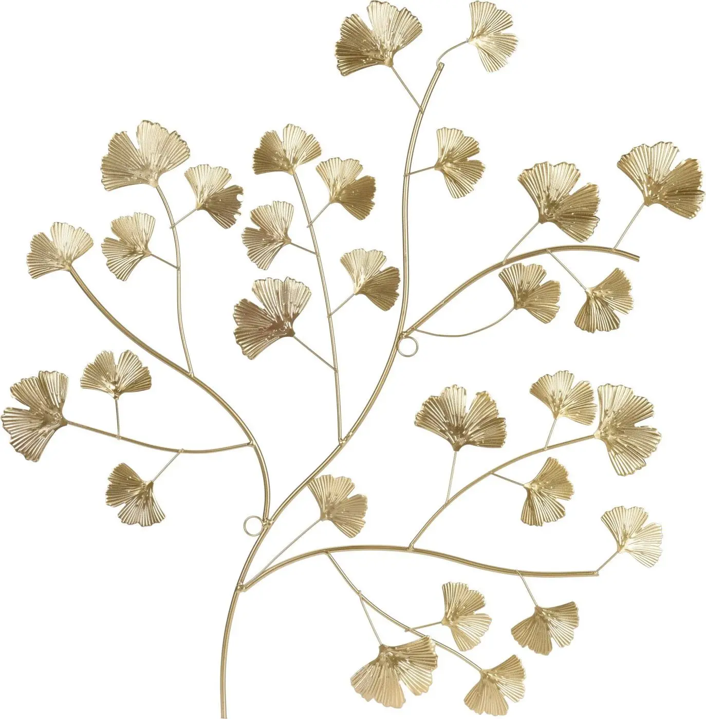 Wanddeko Blätter in gold