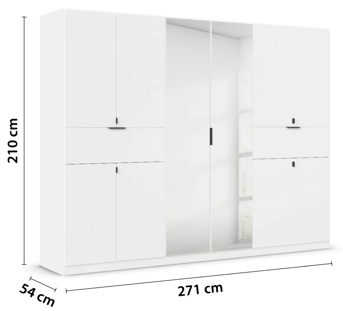 Drehtürenschrank Ticao 10-türig  weiß