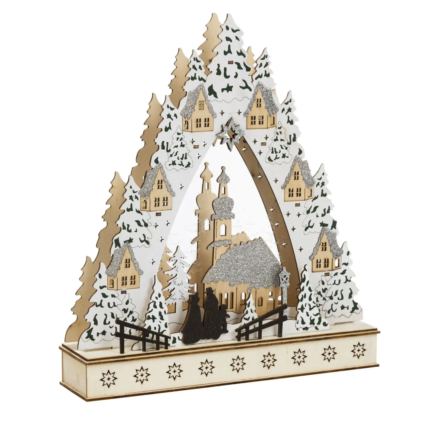 LED Weihnachtsstadt beleuchtet