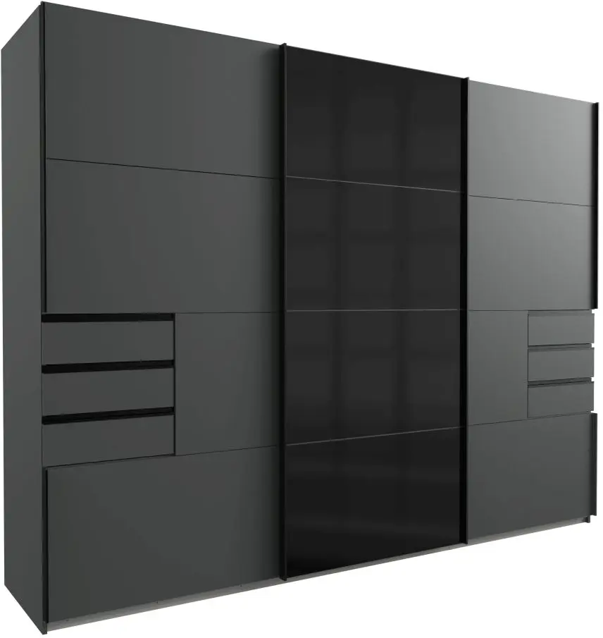 Schwebetürenschrank Saigon 3-türig graphit