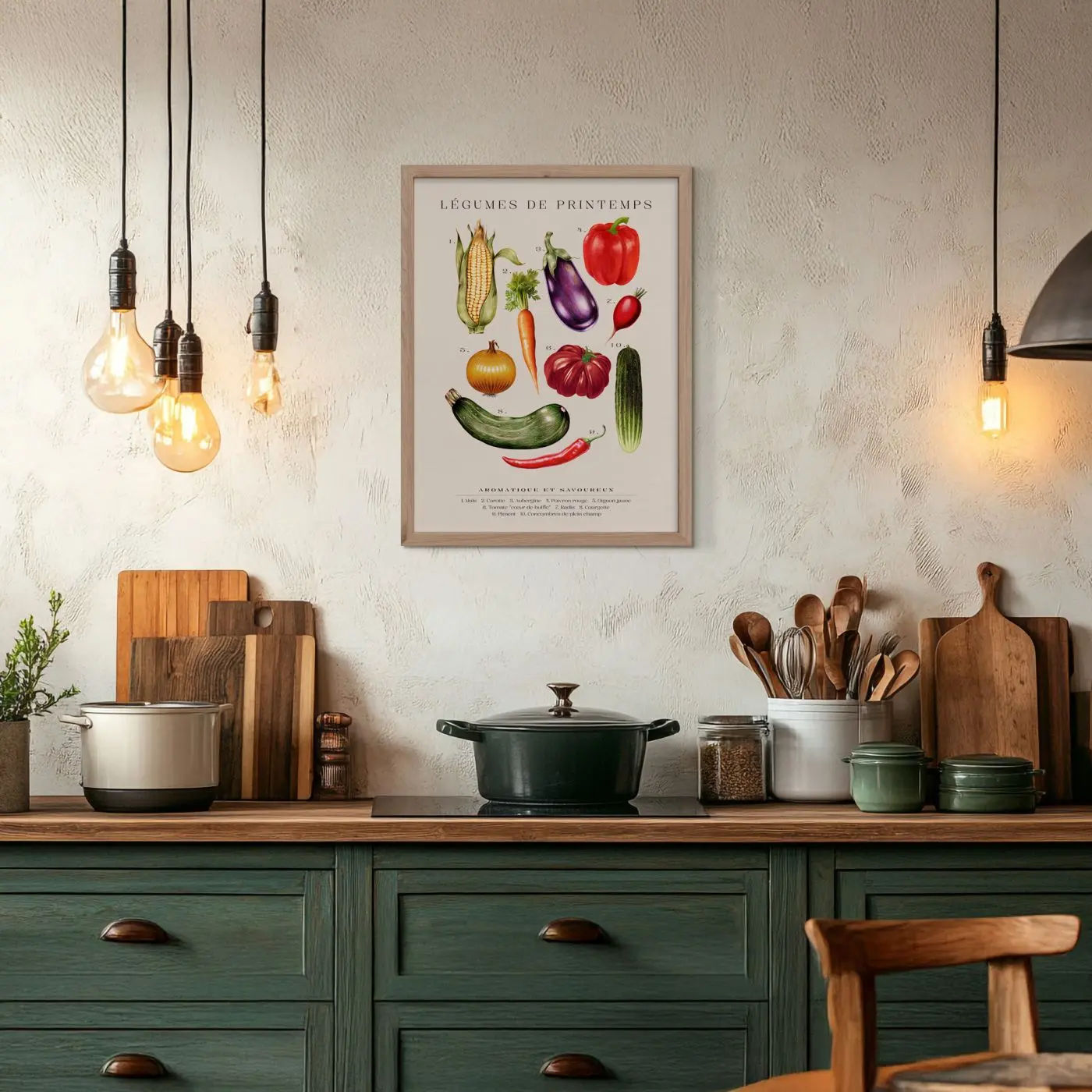 Bild gerahmt Legumes 30 x 40 cm