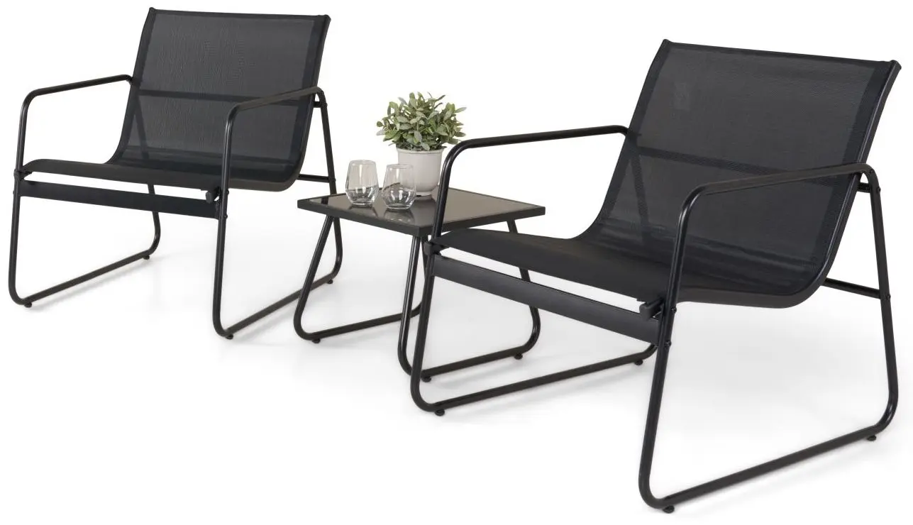 Outdoor-Sitzgruppe schwarz