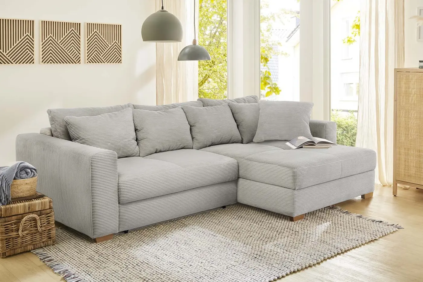 Wohnlandschaft Kampen Cord greige