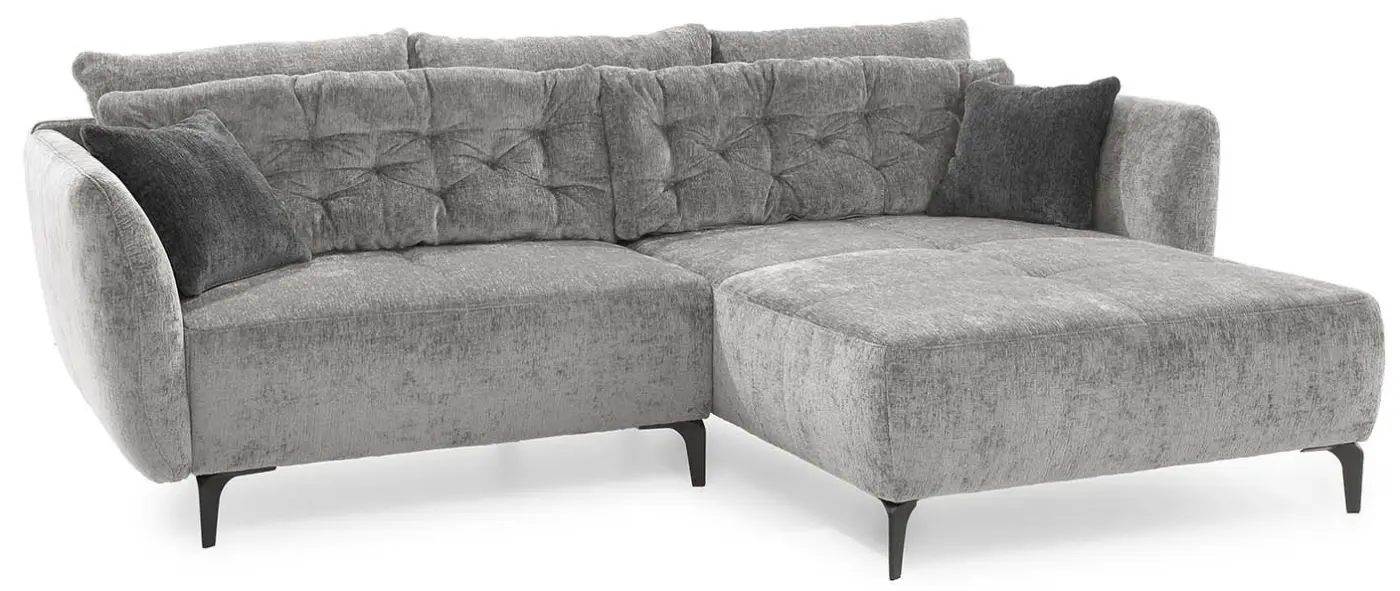Wohnlandschaft Salo Chenille hellgrau