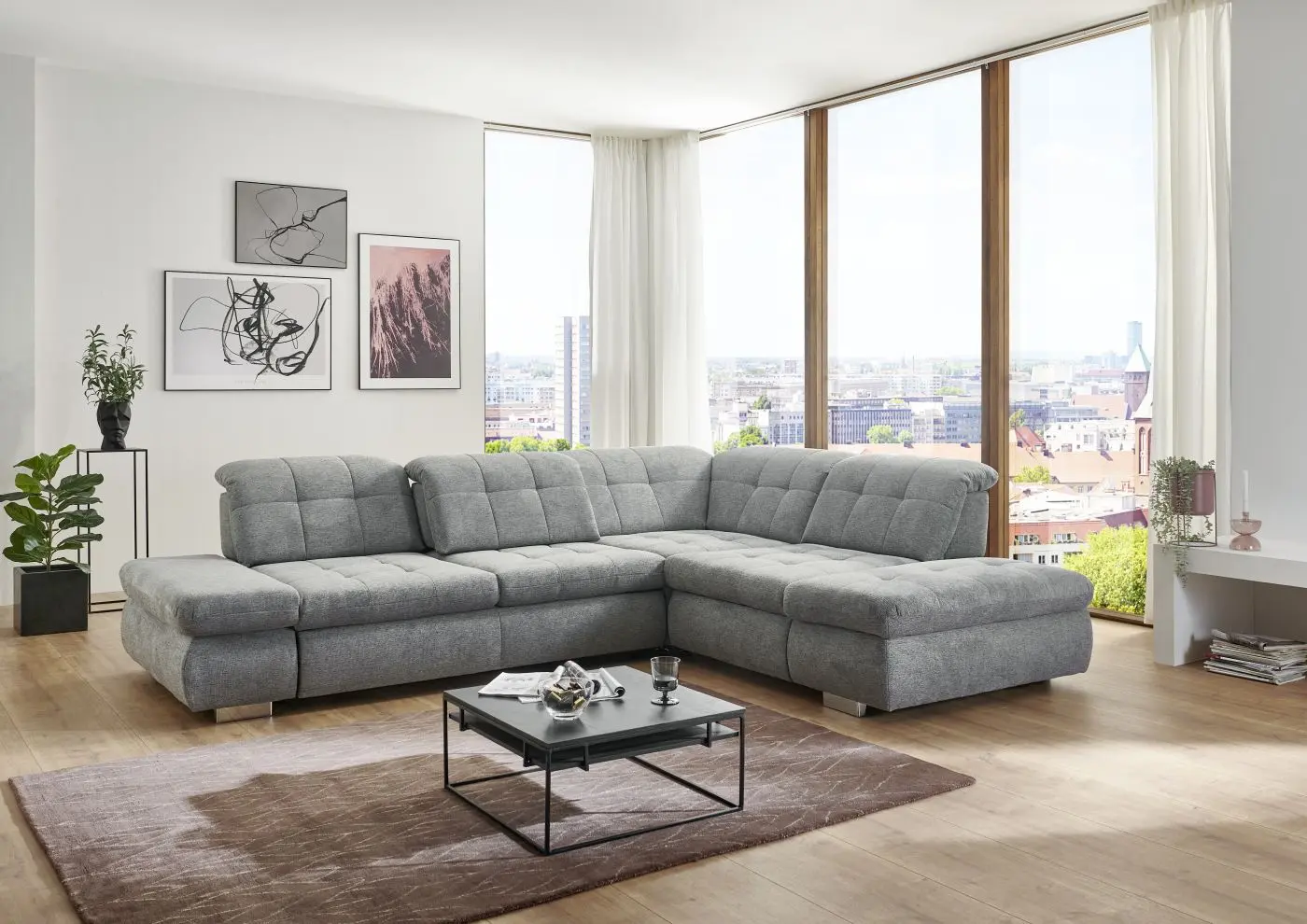 Wohnlandschaft couchliebe. LS760719 grau Basismodell