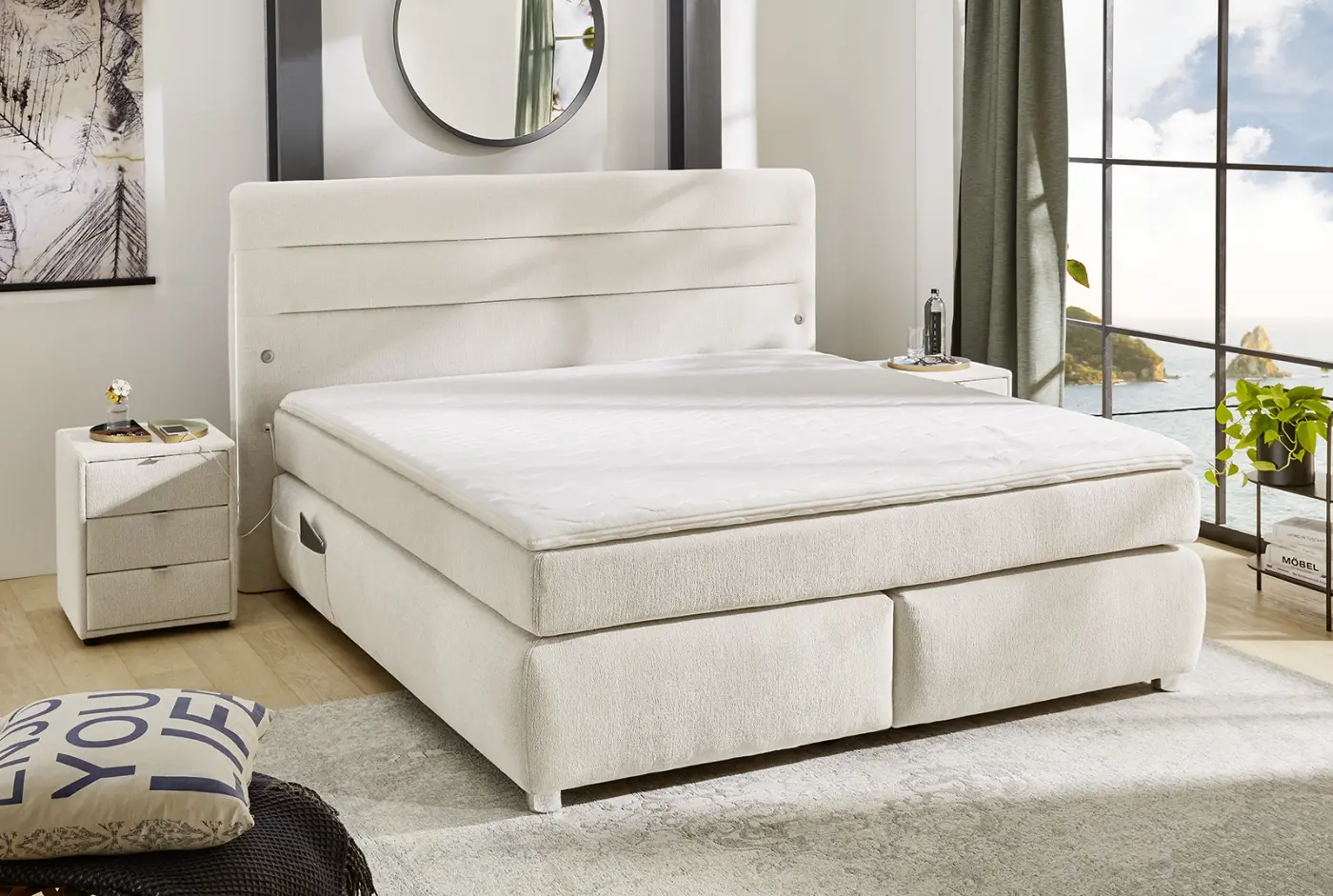 Boxspringbett Livia Mix 180 x 200 cm beige