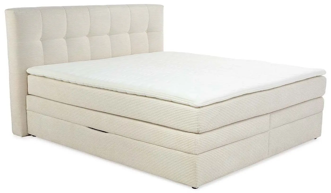 Boxspringbett Amy 180 x 200 cm Cord beige