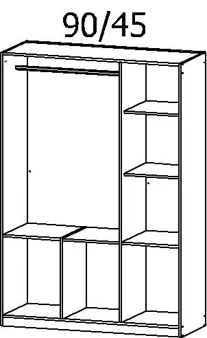 Drehtürenschrank Celle 3-türig weiß Drehtürenschrank Celle 3-türig weiß