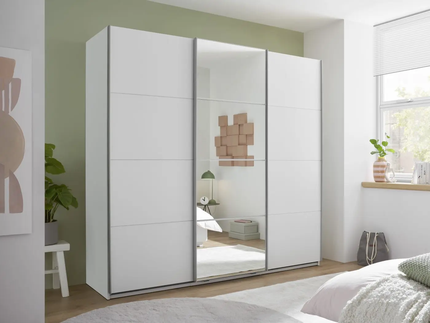 Schwebetürenschrank Carano weiß