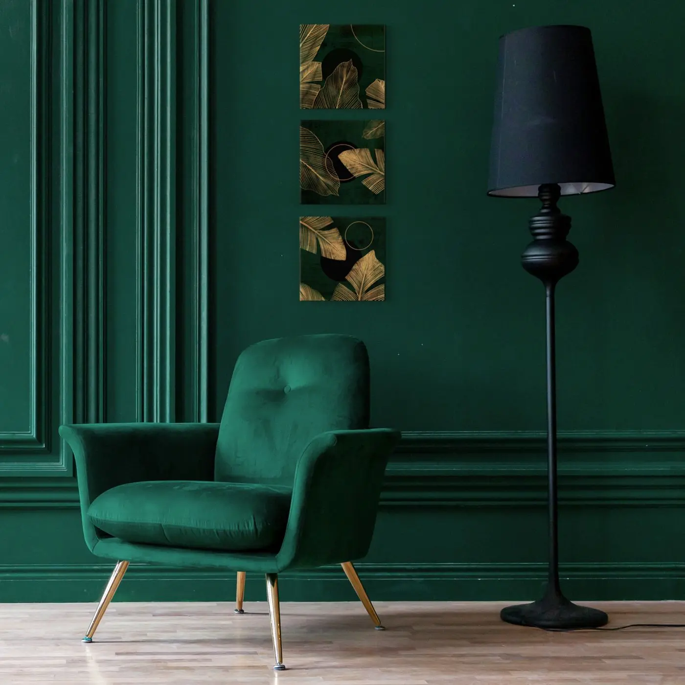 Bild Set Green & Gold