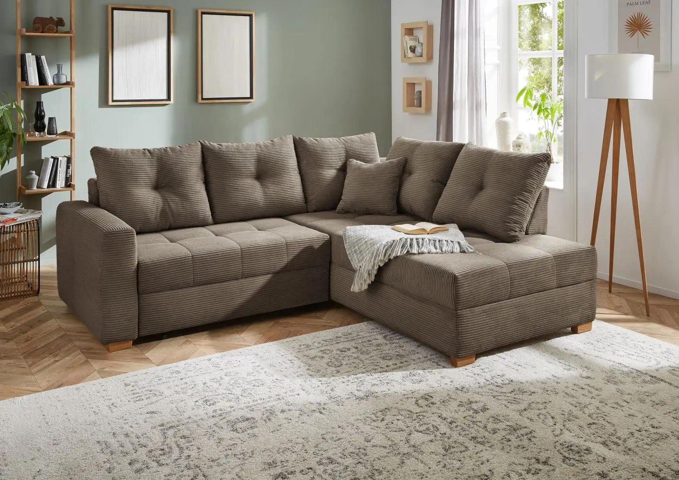 Wohnlandschaft Heidelberg Cord taupe