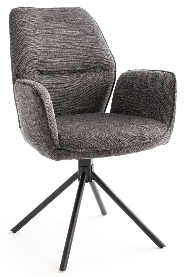 Armlehnstuhl Greyton anthrazit mit Drehfunktion