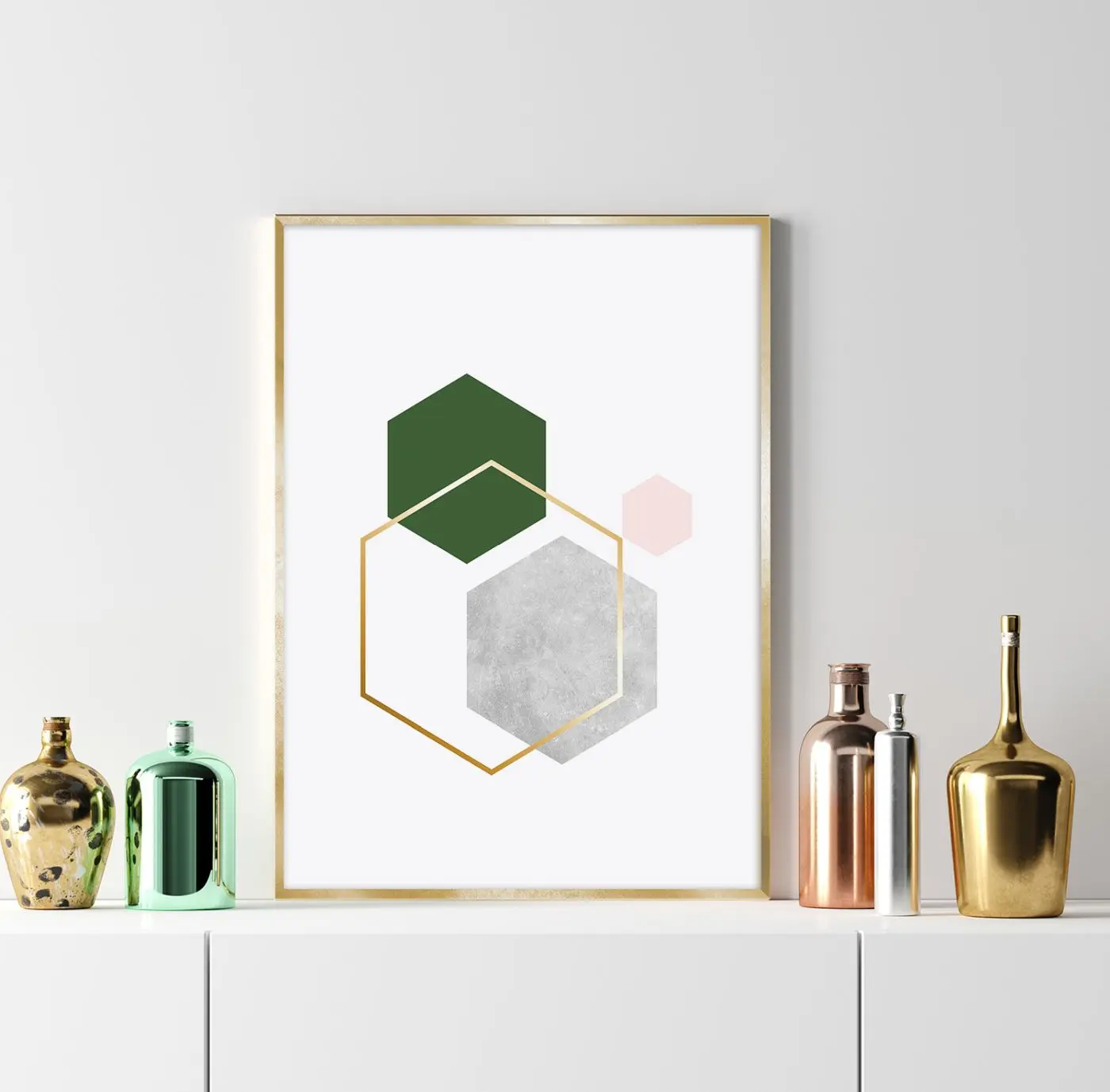 Bild Hexagon ca. 30 x 40 cm