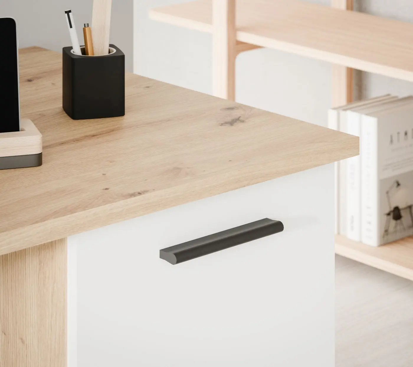 Schreibtisch Net307 Artisan Eiche/weiß