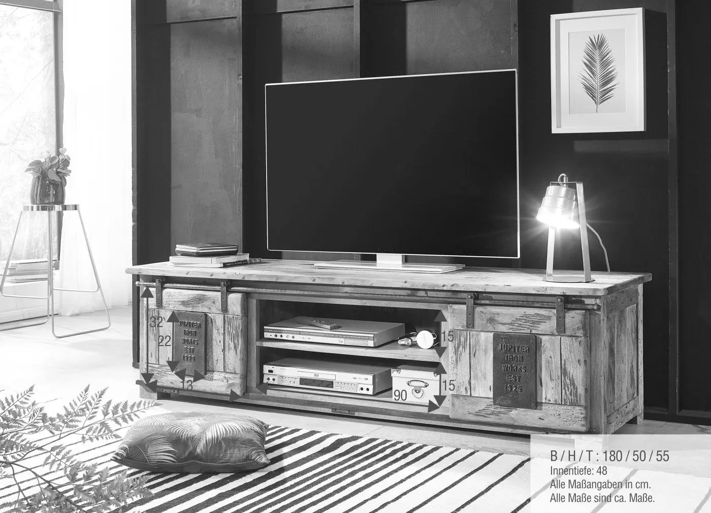 TV-Lowboard WZ-0480 Mango Massivholz