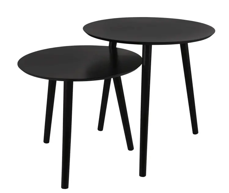 2er Set Beistelltische Vilma schwarz