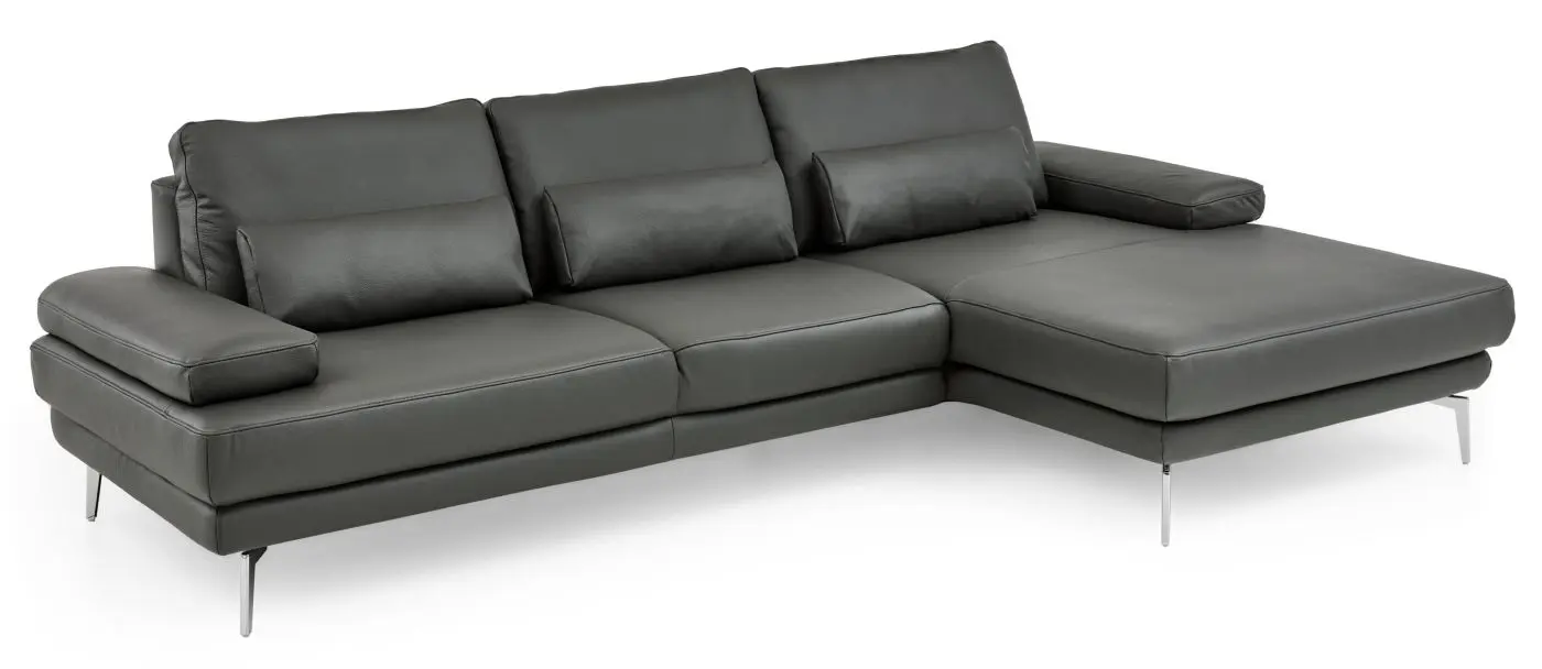 Wohnlandschaft couchliebe. LS821321 Leder schwarz mit Zusatzfunktionen