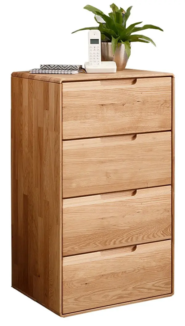 Kommode KM-0663 Wildeiche massiv 4 Schubkästen