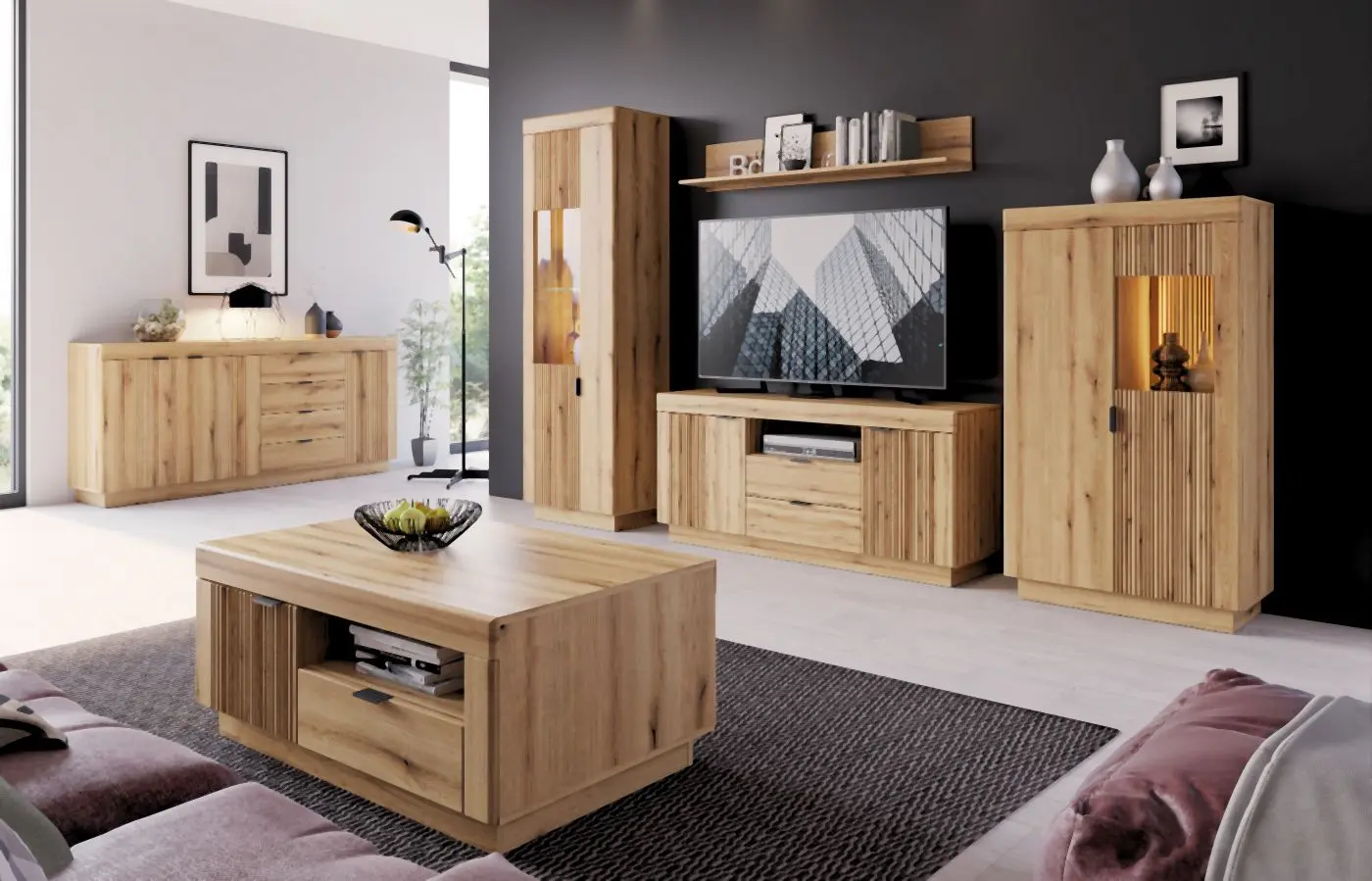 Highboard Delamar Evoke Eiche