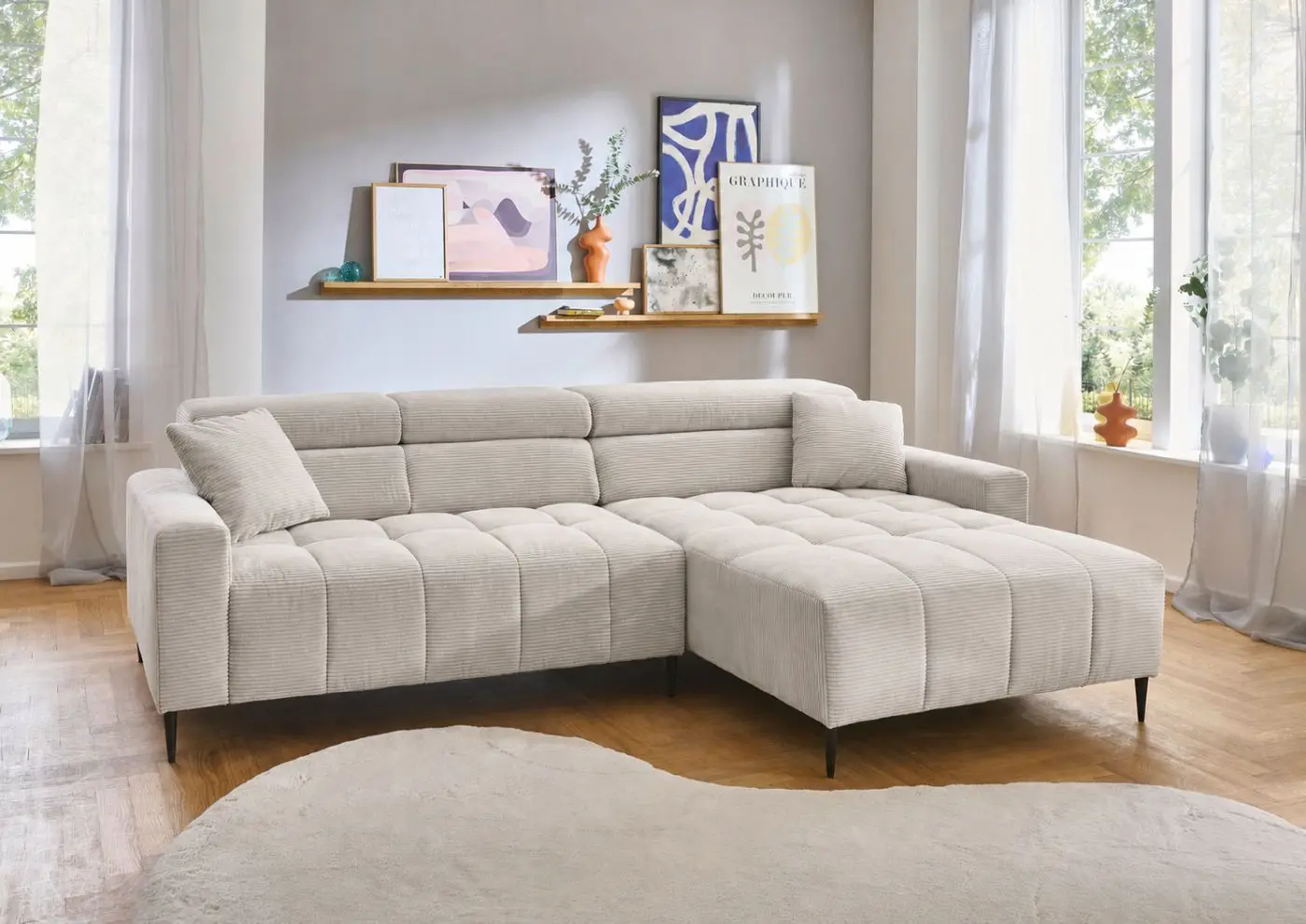 Wohnlandschaft Simple Cord beige Kopie