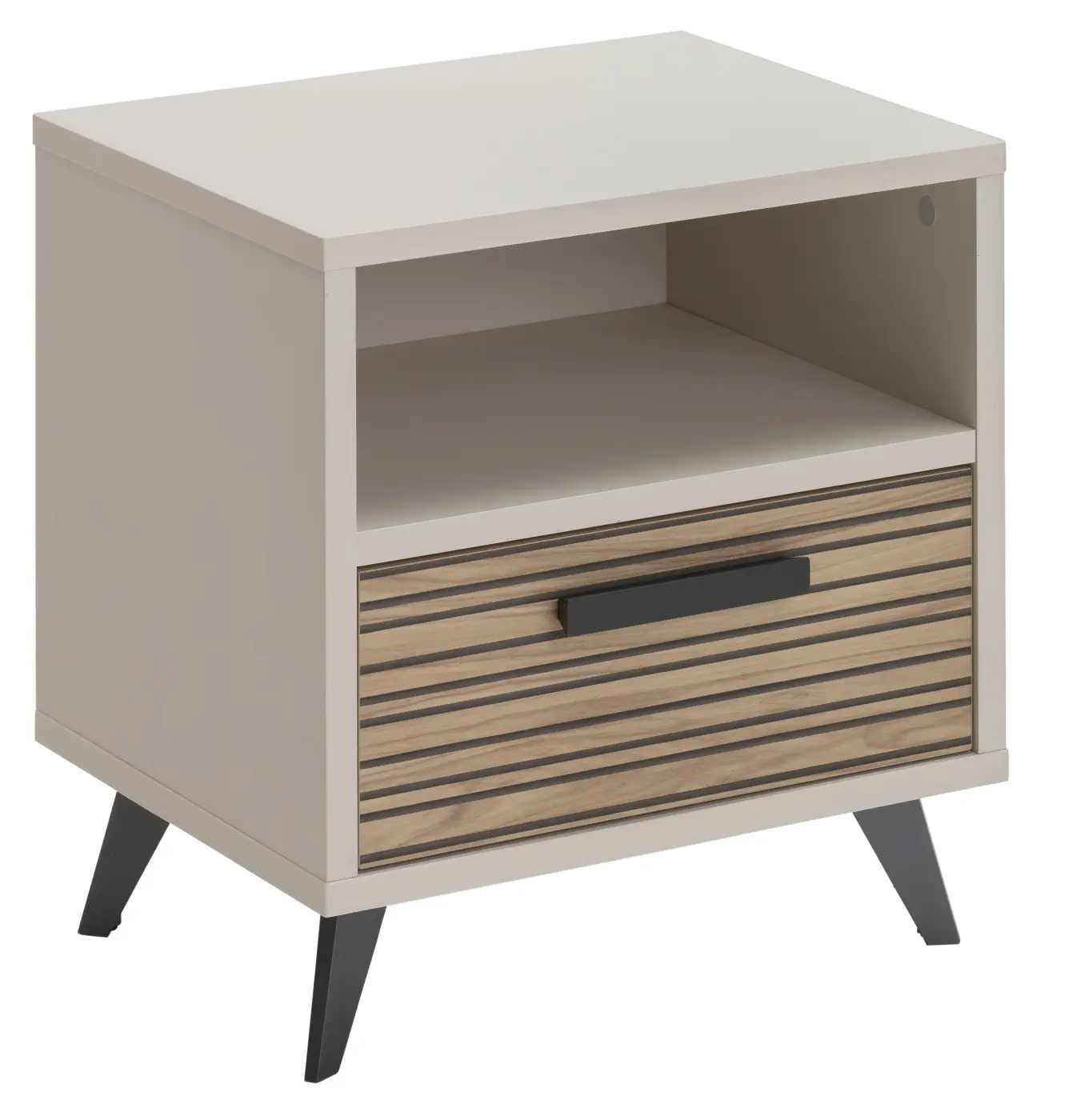 Nachtkommode Bravo cashmere/strippedwood