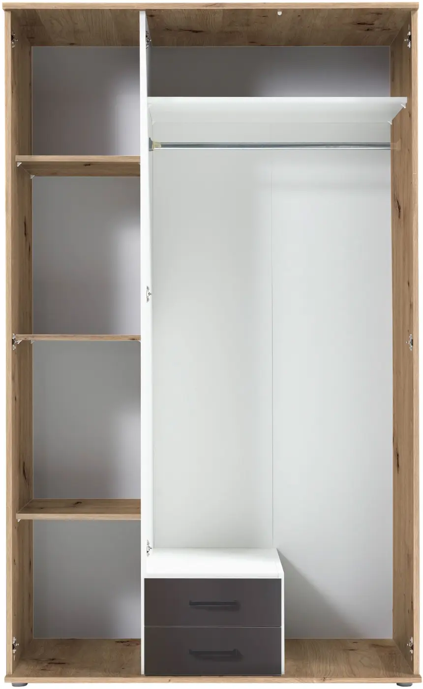 Drehtürenschrank Chicago 3-türig Artisan Eiche/anthrazit